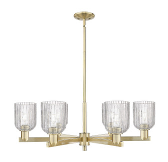 Arcadia Six Light Chandelier in Antique Brass (405|716-6CR-AB-G559-5CL)