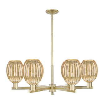 Arcadia Six Light Chandelier in Antique Brass (405|716-6CR-AB-G459-6ME)