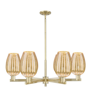 Arcadia Six Light Chandelier in Antique Brass (405|716-6CR-AB-G457-6ME)