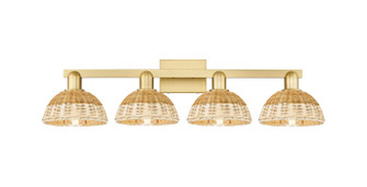 Arcadia Four Light Bath Vanity in Satin Gold (405|716-4W-SG-NBD2-75-NAT)