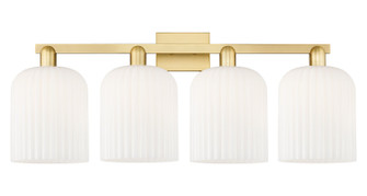 Arcadia Four Light Bath Vanity in Satin Gold (405|716-4W-SG-G559-8GWH)