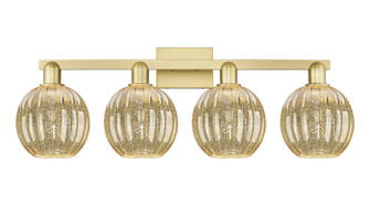 Arcadia Four Light Bath Vanity in Satin Gold (405|716-4W-SG-G458-7ME)