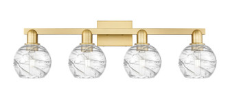Arcadia Four Light Bath Vanity in Satin Gold (405|716-4W-SG-G1213-6CL)