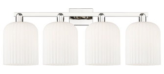 Arcadia Four Light Bath Vanity in Polished Nickel (405|716-4W-PN-G559-8GWH)