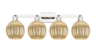 Arcadia Four Light Bath Vanity in Polished Nickel (405|716-4W-PN-G458-7ME)