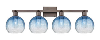 Arcadia Four Light Bath Vanity in Oil Rubbed Bronze (405|716-4W-OB-G483-8SB)