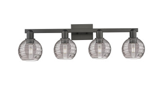 Arcadia Four Light Bath Vanity in Matte Black (405|716-4W-BK-G1213-6SM)