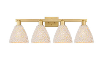 Arcadia Four Light Bath Vanity in Brushed Brass (405|716-4W-BB-NBD-75-NAT)