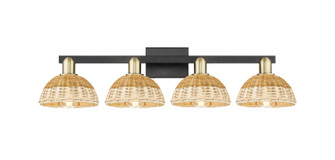 Arcadia Four Light Bath Vanity in Black Antique Brass (405|716-4W-BAB-NBD2-75-NAT)