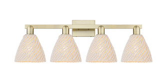 Arcadia Four Light Bath Vanity in Antique Brass (405|716-4W-AB-NBD-75-NAT)
