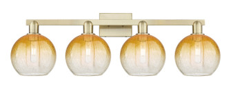Arcadia Four Light Bath Vanity in Antique Brass (405|716-4W-AB-G483-8AM)