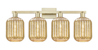 Arcadia Four Light Bath Vanity in Antique Brass (405|716-4W-AB-G460-7ME)