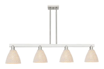 Arcadia Four Light Island Pendant in Brushed Satin Nickel (405|716-4I-SN-NBD-75-NAT)