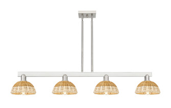 Arcadia Four Light Island Pendant in Brushed Satin Nickel (405|716-4I-SN-NBD2-75-NAT)