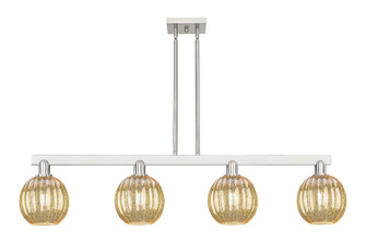 Arcadia Four Light Island Pendant in Brushed Satin Nickel (405|716-4I-SN-G458-7ME)