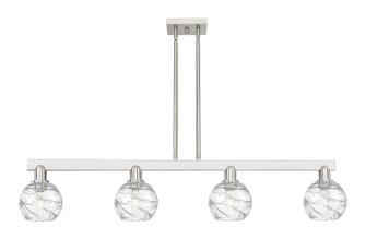 Arcadia Four Light Island Pendant in Brushed Satin Nickel (405|716-4I-SN-G1213-6CL)