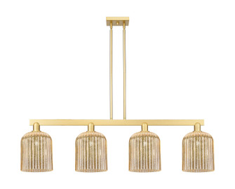 Arcadia Four Light Island Pendant in Satin Gold (405|716-4I-SG-G559-8ME)