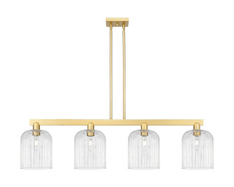 Arcadia Four Light Island Pendant in Satin Gold (405|716-4I-SG-G559-8CL)