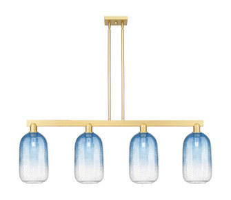 Arcadia Four Light Island Pendant in Satin Gold (405|716-4I-SG-G482-7SB)
