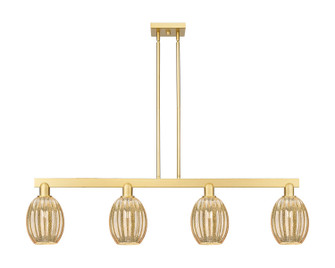 Arcadia Four Light Island Pendant in Satin Gold (405|716-4I-SG-G459-6ME)