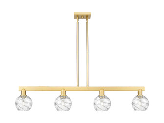 Arcadia Four Light Island Pendant in Satin Gold (405|716-4I-SG-G1213-6CL)