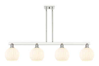 Arcadia Four Light Island Pendant in Polished Nickel (405|716-4I-PN-G1217-8WV)