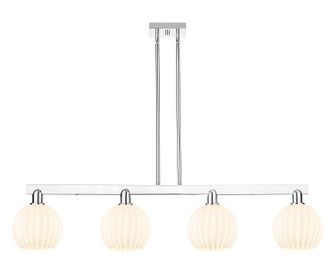 Arcadia Four Light Island Pendant in Polished Chrome (405|716-4I-PC-G1217-8WV)