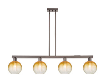 Arcadia Four Light Island Pendant in Oil Rubbed Bronze (405|716-4I-OB-G483-8AM)