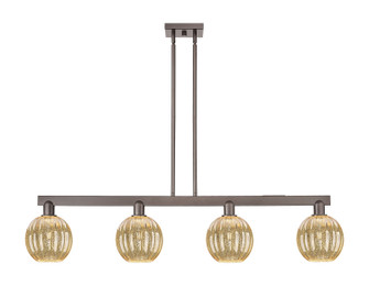 Arcadia Four Light Island Pendant in Oil Rubbed Bronze (405|716-4I-OB-G458-7ME)