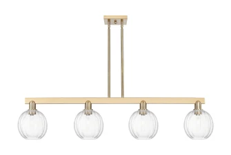 Arcadia Four Light Island Pendant in Champagne Bronze (405|716-4I-CB-G458-7CL)