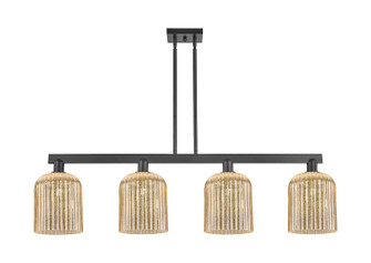 Arcadia Four Light Island Pendant in Matte Black (405|716-4I-BK-G559-8ME)