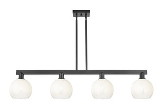 Arcadia Four Light Island Pendant in Matte Black (405|716-4I-BK-G483-8OP)