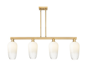 Arcadia Four Light Island Pendant in Brushed Brass (405|716-4I-BB-G484-7OP)