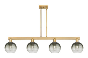 Arcadia Four Light Island Pendant in Brushed Brass (405|716-4I-BB-G483-8SL)