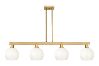 Arcadia Four Light Island Pendant in Brushed Brass (405|716-4I-BB-G483-8OP)