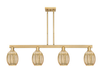 Arcadia Four Light Island Pendant in Brushed Brass (405|716-4I-BB-G459-6ME)