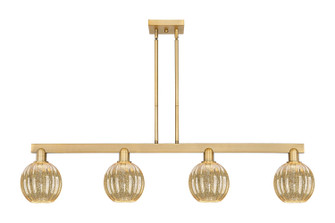 Arcadia Four Light Island Pendant in Brushed Brass (405|716-4I-BB-G458-7ME)