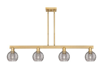 Arcadia Four Light Island Pendant in Brushed Brass (405|716-4I-BB-G1213-6SM)