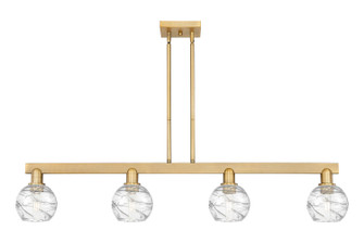 Arcadia Four Light Island Pendant in Brushed Brass (405|716-4I-BB-G1213-6CL)