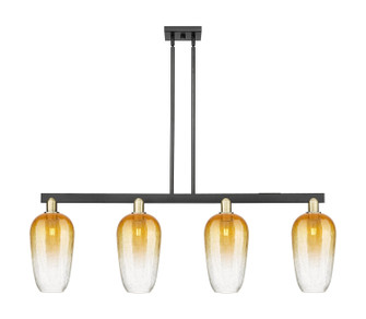 Arcadia Four Light Island Pendant in Black Antique Brass (405|716-4I-BAB-G484-7AM)