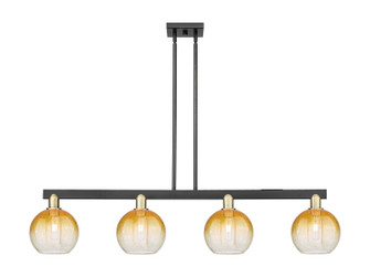 Arcadia Four Light Island Pendant in Black Antique Brass (405|716-4I-BAB-G483-8AM)