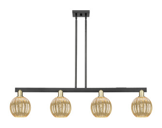 Arcadia Four Light Island Pendant in Black Antique Brass (405|716-4I-BAB-G458-7ME)