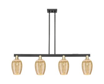 Arcadia Four Light Island Pendant in Black Antique Brass (405|716-4I-BAB-G457-6ME)