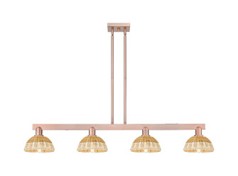 Arcadia Four Light Island Pendant in Antique Copper (405|716-4I-AC-NBD2-75-NAT)