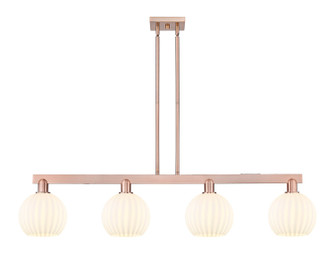 Arcadia Four Light Island Pendant in Antique Copper (405|716-4I-AC-G1217-8WV)