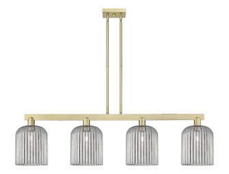 Arcadia Four Light Island Pendant in Antique Brass (405|716-4I-AB-G559-8SM)