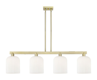 Arcadia Four Light Island Pendant in Antique Brass (405|716-4I-AB-G559-8GWH)