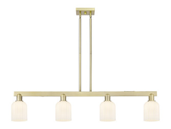 Arcadia Four Light Island Pendant in Antique Brass (405|716-4I-AB-G559-5GWH)