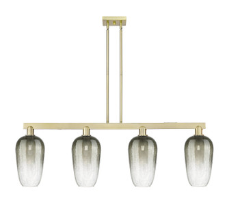 Arcadia Four Light Island Pendant in Antique Brass (405|716-4I-AB-G484-7SL)