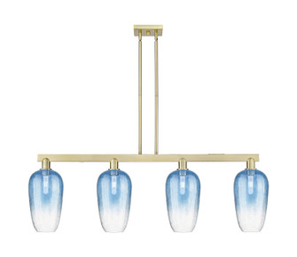 Arcadia Four Light Island Pendant in Antique Brass (405|716-4I-AB-G484-7SB)